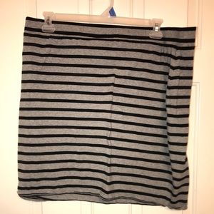 Plus size striped skirt